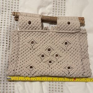 Handcrafted Beige Crochet Bag